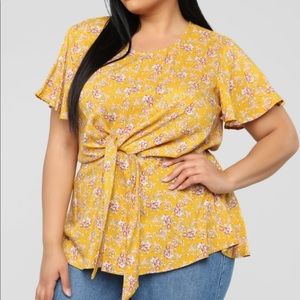 Yellow floral top
